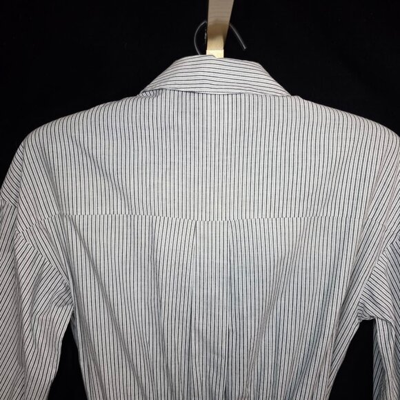 CINQ À SEPT Kelly Pinstripe Long Sleeve Mini Dress 4 - Picture 7 of 12